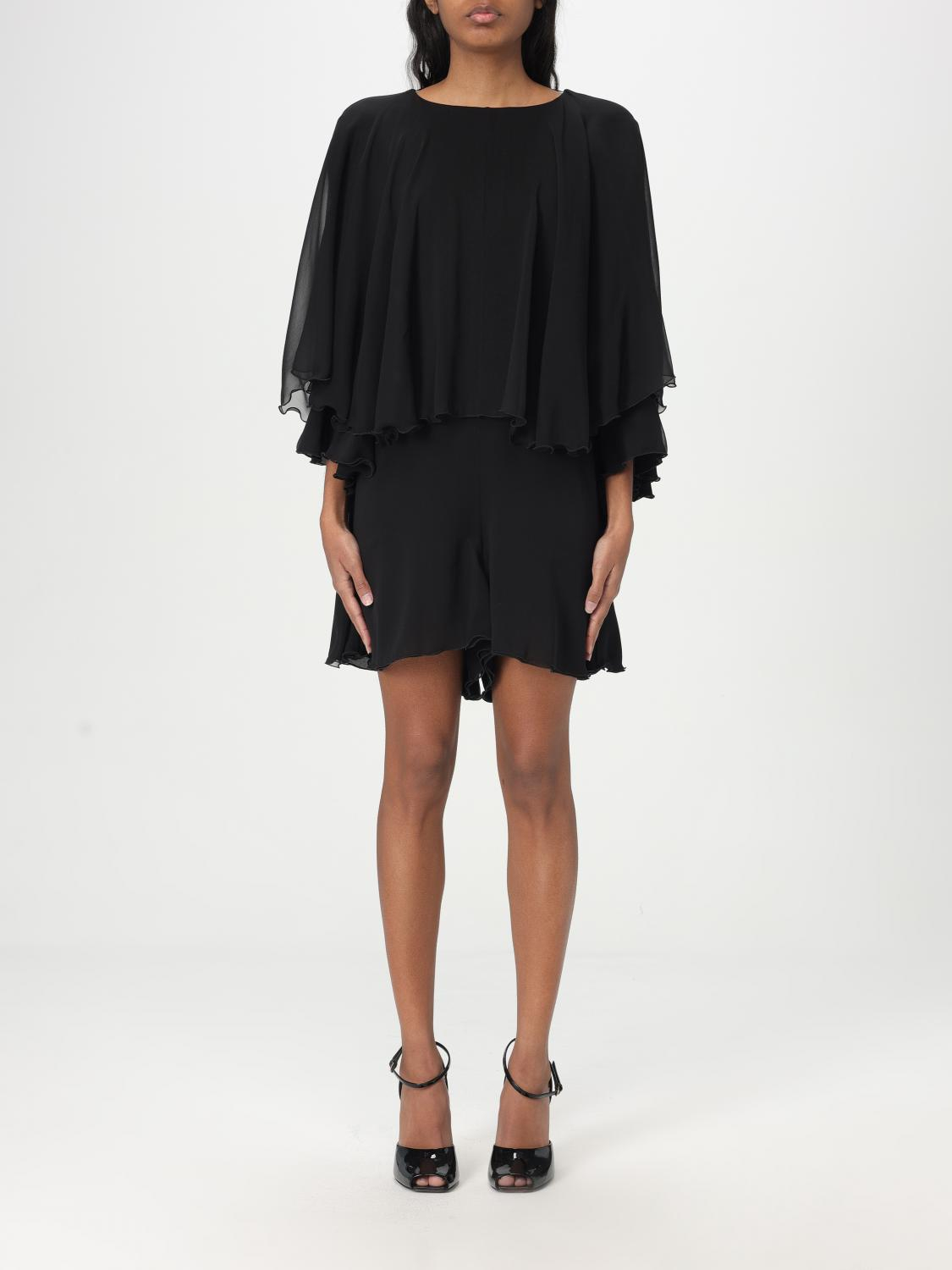 [Saint Laurent] Long sleeve dress FW25 817868Y115W 1000