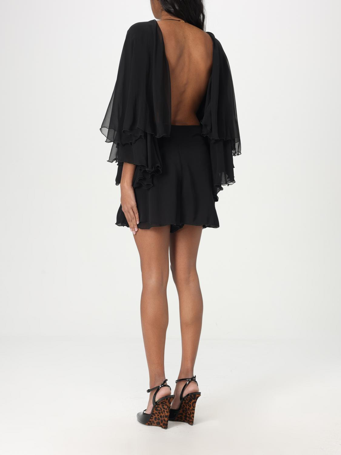 [Saint Laurent] Long sleeve dress FW25 817868Y115W 1000