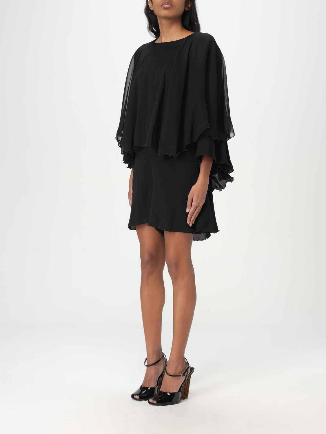 [Saint Laurent] Long sleeve dress FW25 817868Y115W 1000