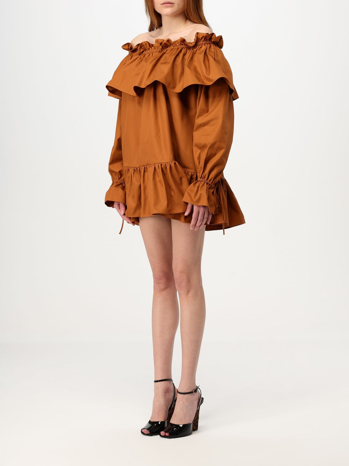 [Saint Laurent] Long sleeve dress FW25 820312Y3A99 2498