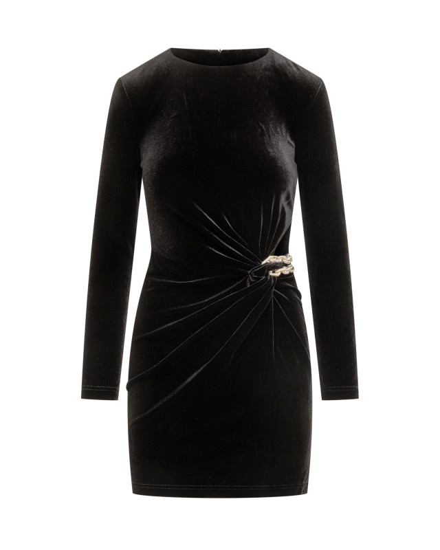 [Self-portrait] Long sleeve dress FW25 AW25128SB BLACK