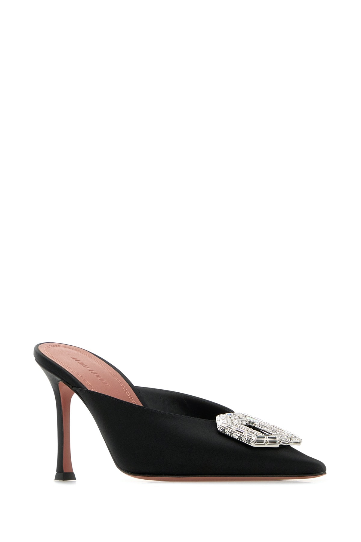 [Amina Muaddi] Pumps FW25 CAMELIAMULE90 BLKWHT
