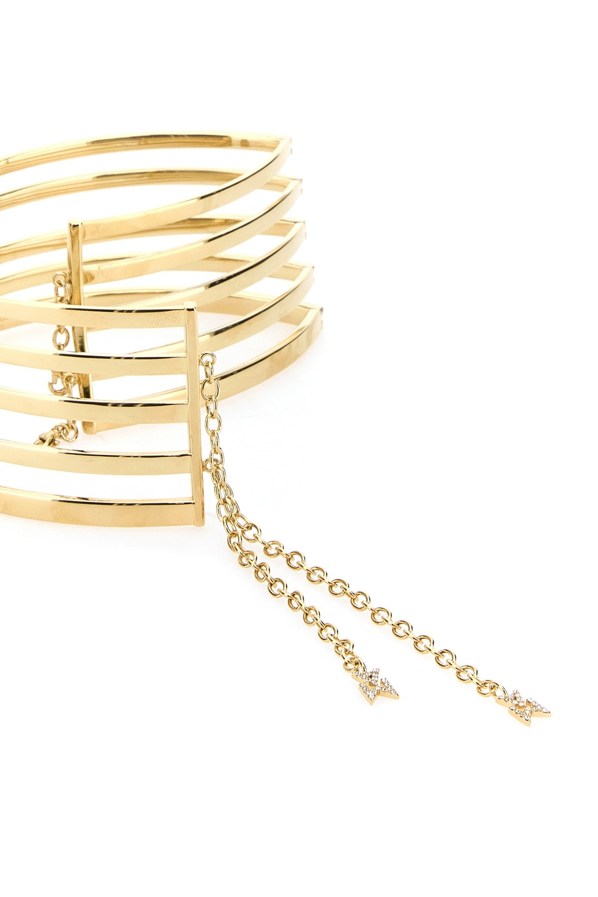 [Amina Muaddi] Necklace FW23 ANGELICACHOKER GOLDBASE