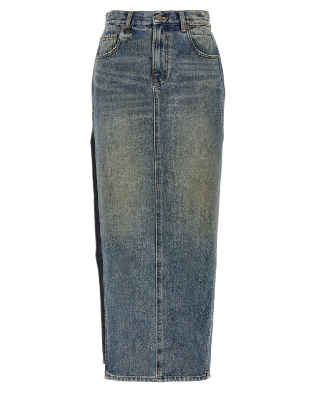[R13] Long skirt FW24 R13WD102D213ABARTERINDIGO