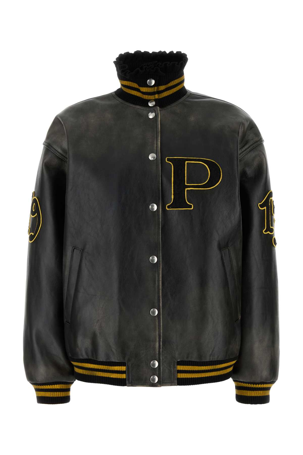 [Prada] Leather Jacket FW24 58A189SOOO15Y0 F0002
