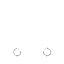 [Amina Muaddi] Earring FW22 KARMAHOOPBIG WHITE&BLACK