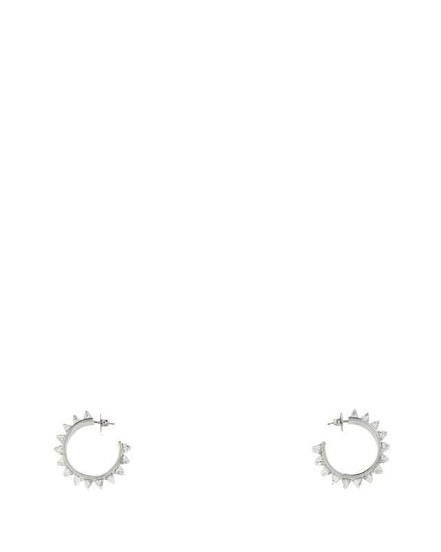 [Amina Muaddi] Earring FW22 KARMAHOOPBIG WHITE&BLACK