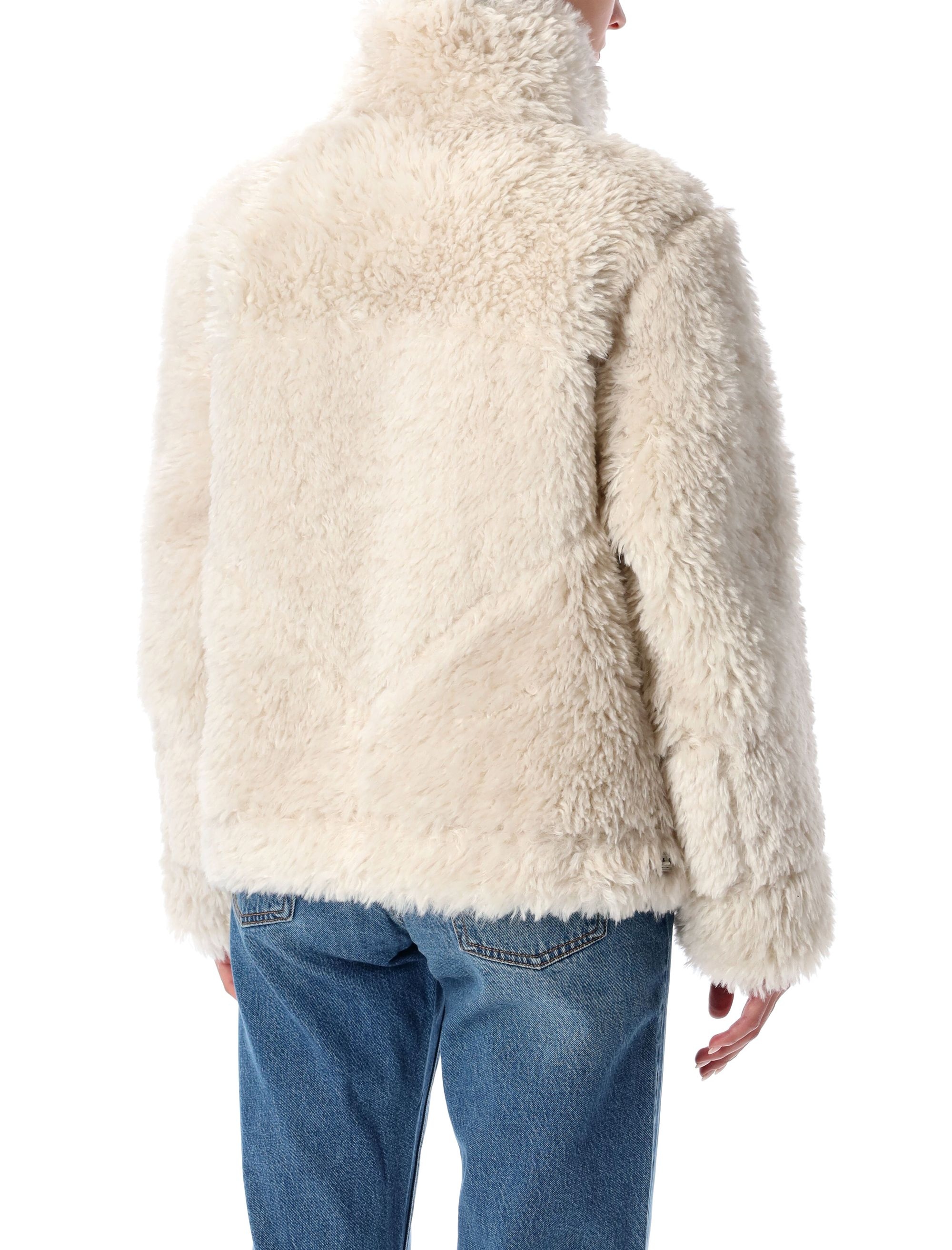 [Urbancode] Fur Jacket FW25 BJ20023CHALKY