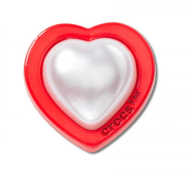 [Crocs] Fashion Accessory SS25 CR.4780RED AND PEARL HEART
