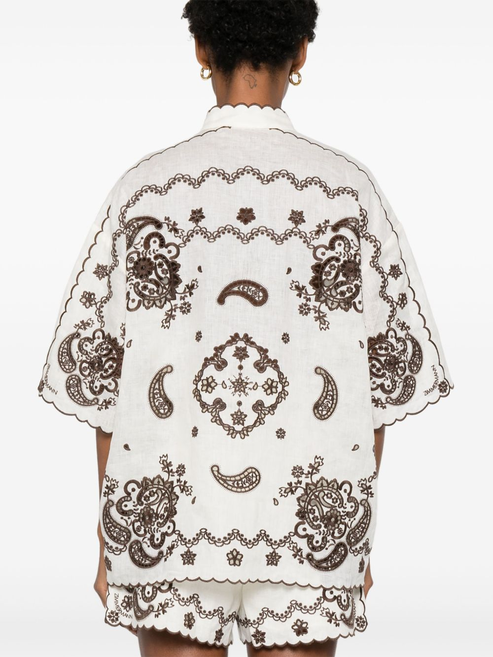 [Zimmermann] Shirts Short Sleeve FW25 3287TSS253IVCH