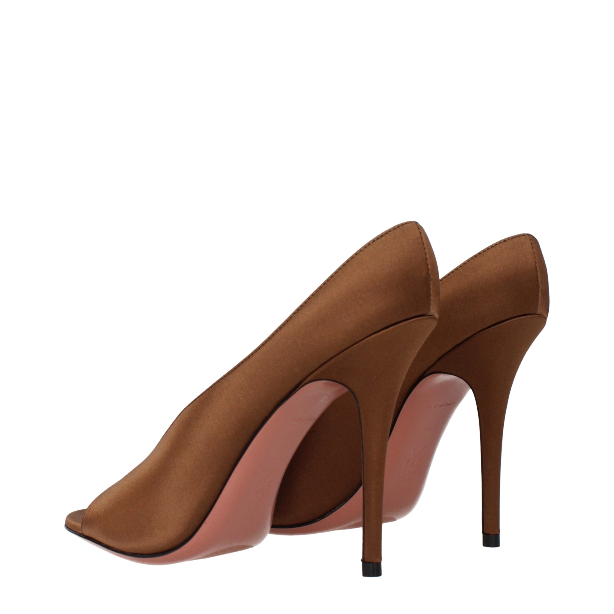 [Amina Muaddi] Pumps SS25 ANOKSLIPPER105SATINMOCHA