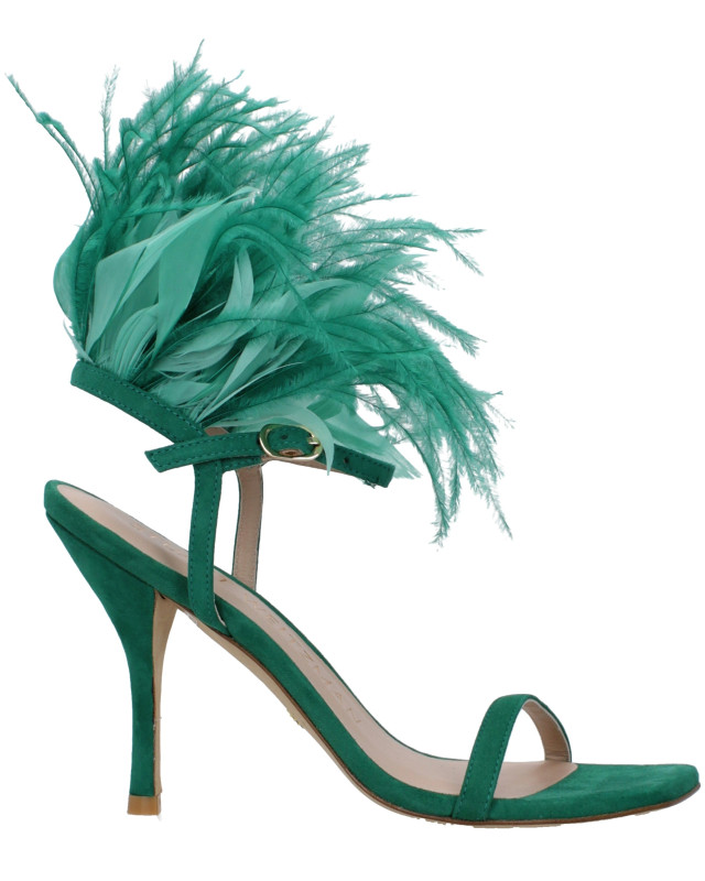 [Stuart Weitzman] Sandals SS25 PLUME100RFSSD582ESMERALDA