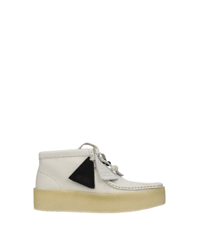 [Clarks] Ankle Boots SS25 WALLABEECUPBTNUBUCKWHITE