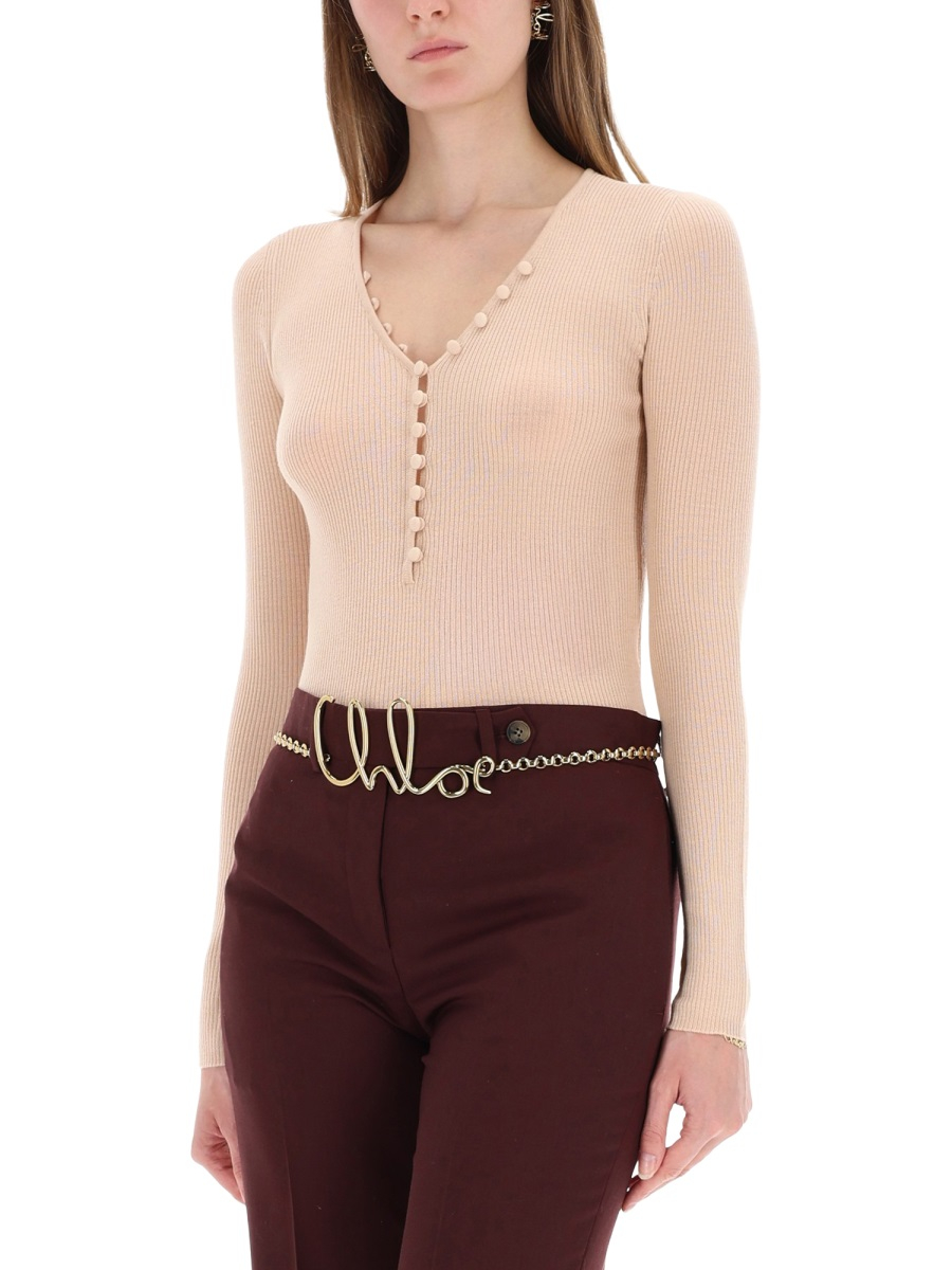 [Chloe] T-shirts Long Sleeve FW25 CH25WMP05530_6I6