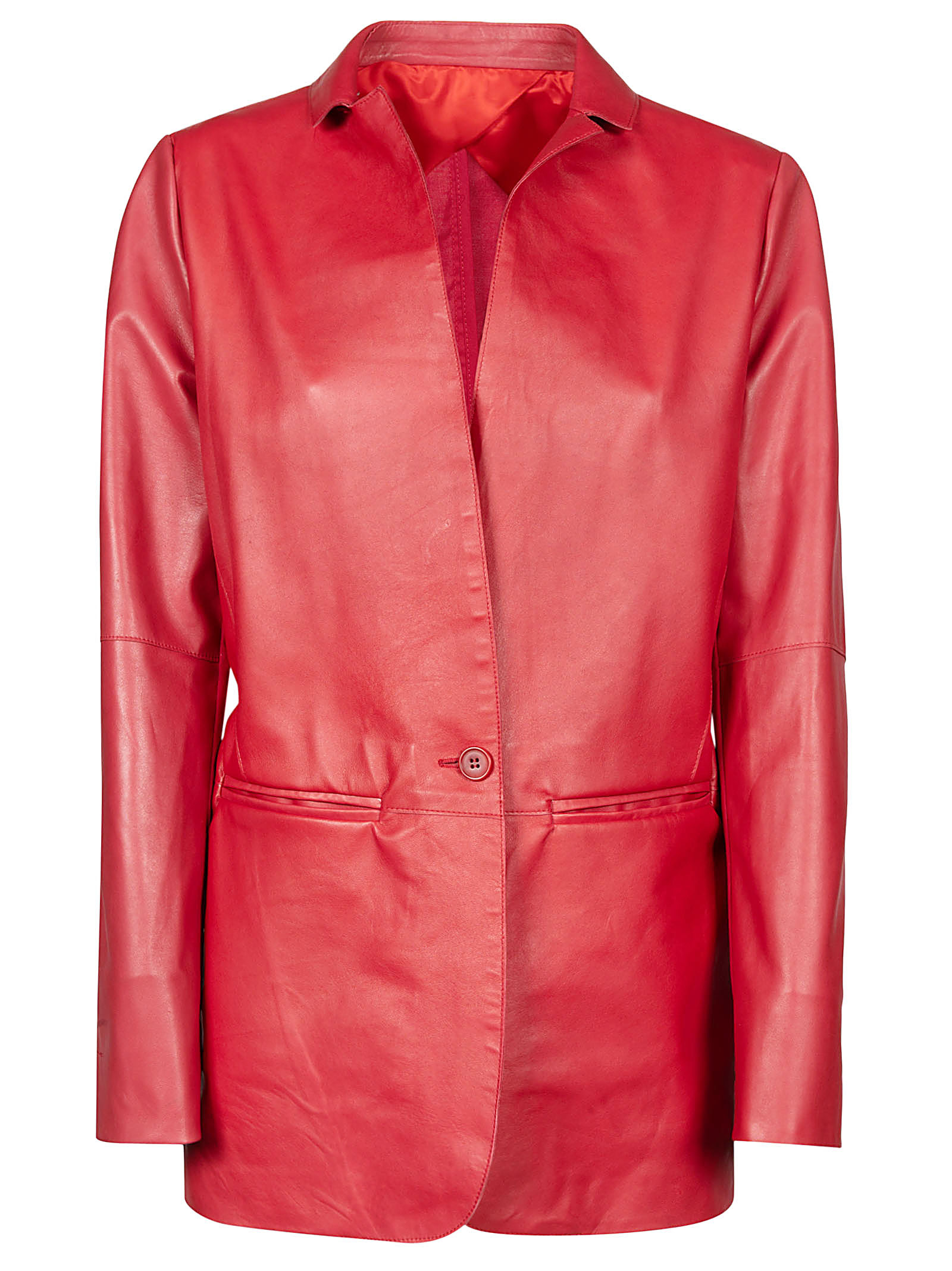 [LIVEN] Leather Jacket SS22 LIV412NP0880RED