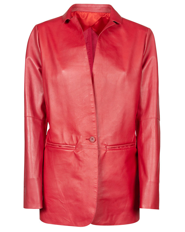 [LIVEN] Leather Jacket SS22 LIV412NP0880RED