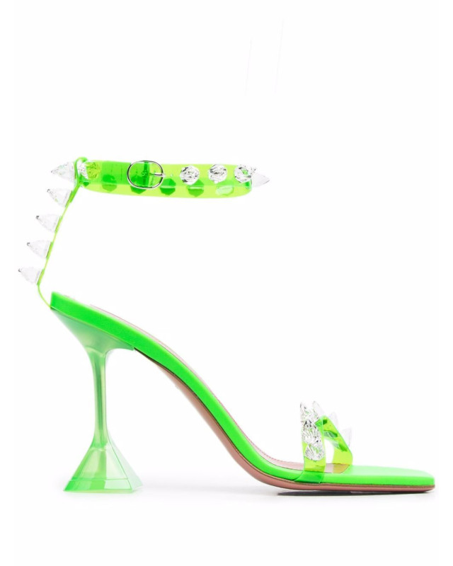 [Amina Muaddi] Sandals SS21 JULIASANDALPVCGREEN
