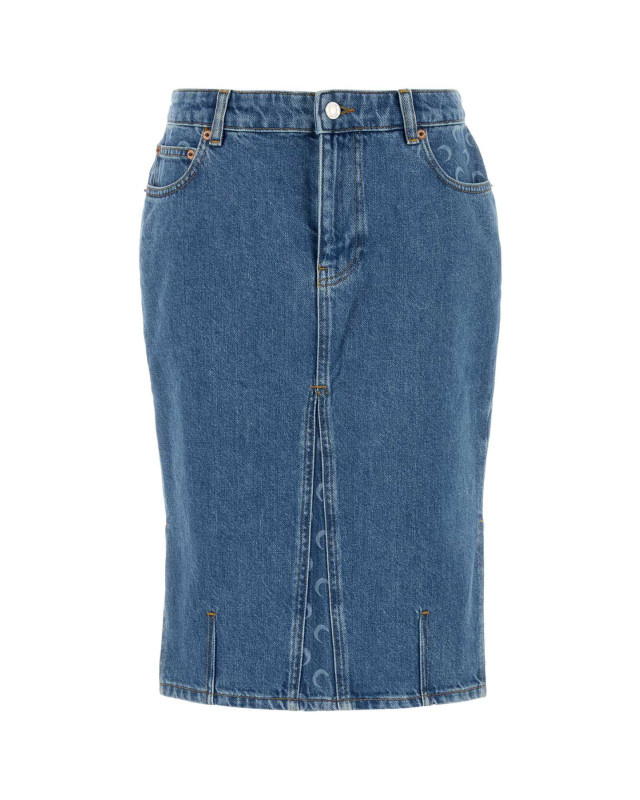[MARINE SERRE] Midi skirt FW25 WSK126ACDEN0002 BL05