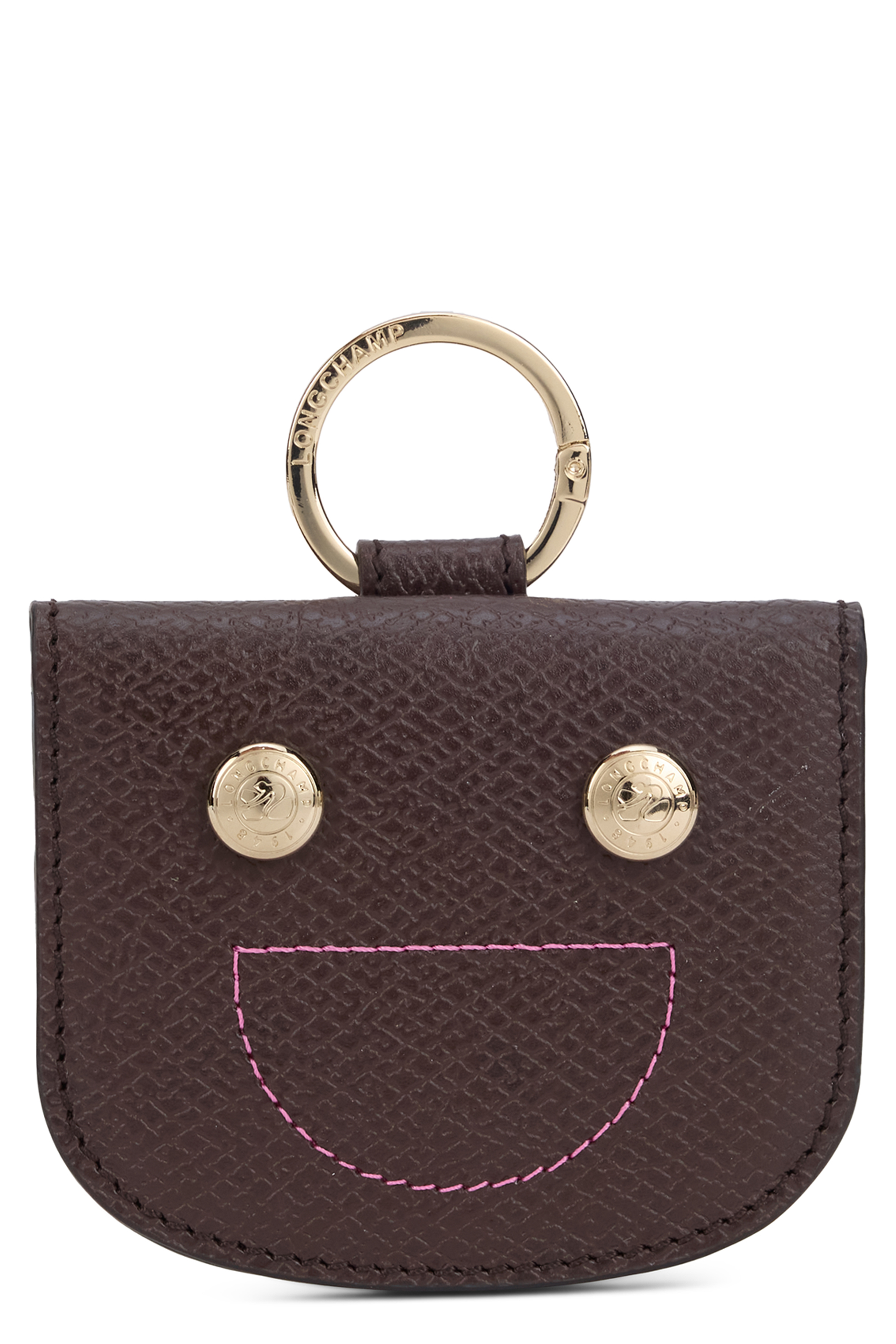 Leather card holder with ring