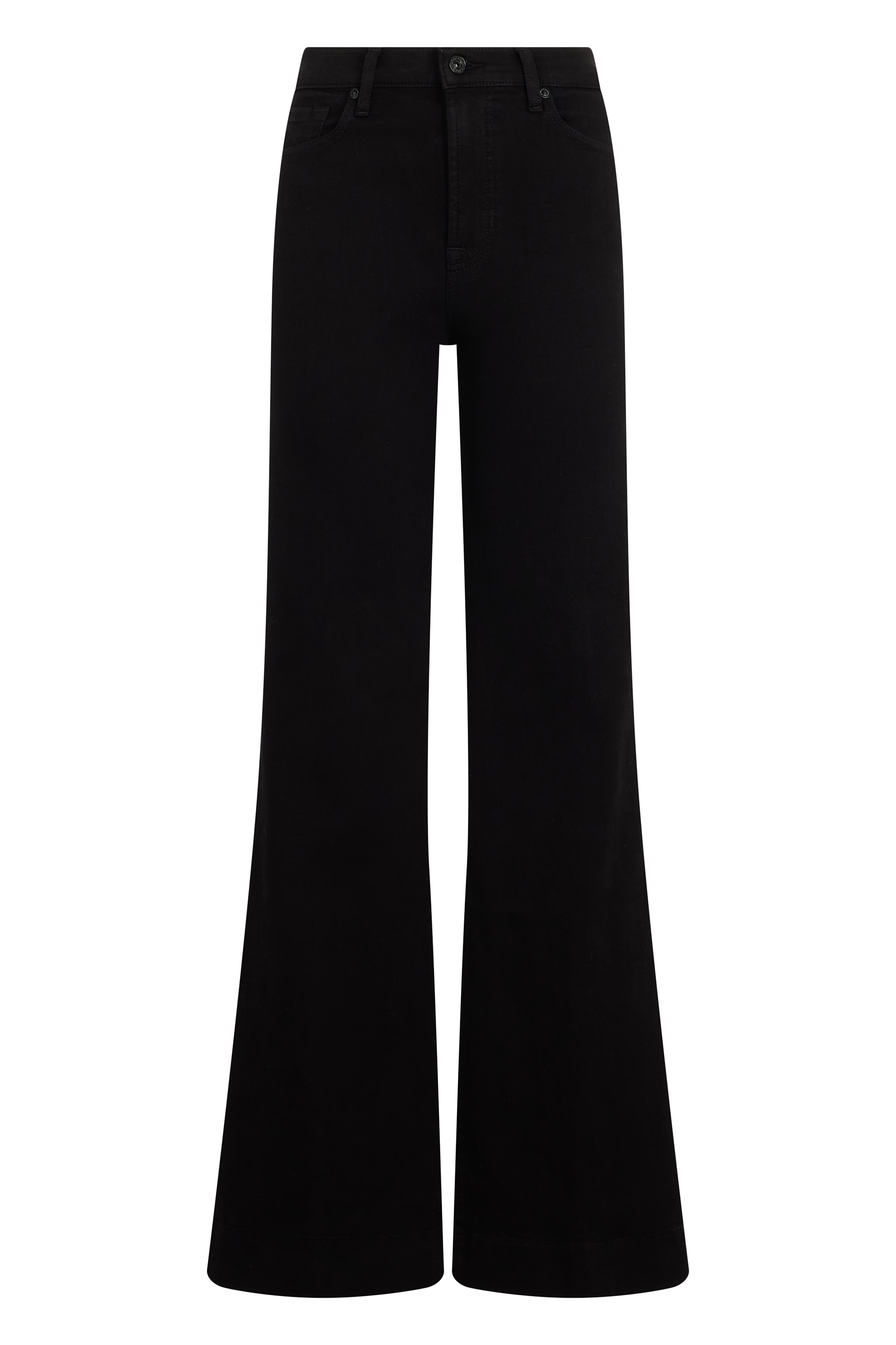 Bell-bottom jeans in elastic denim