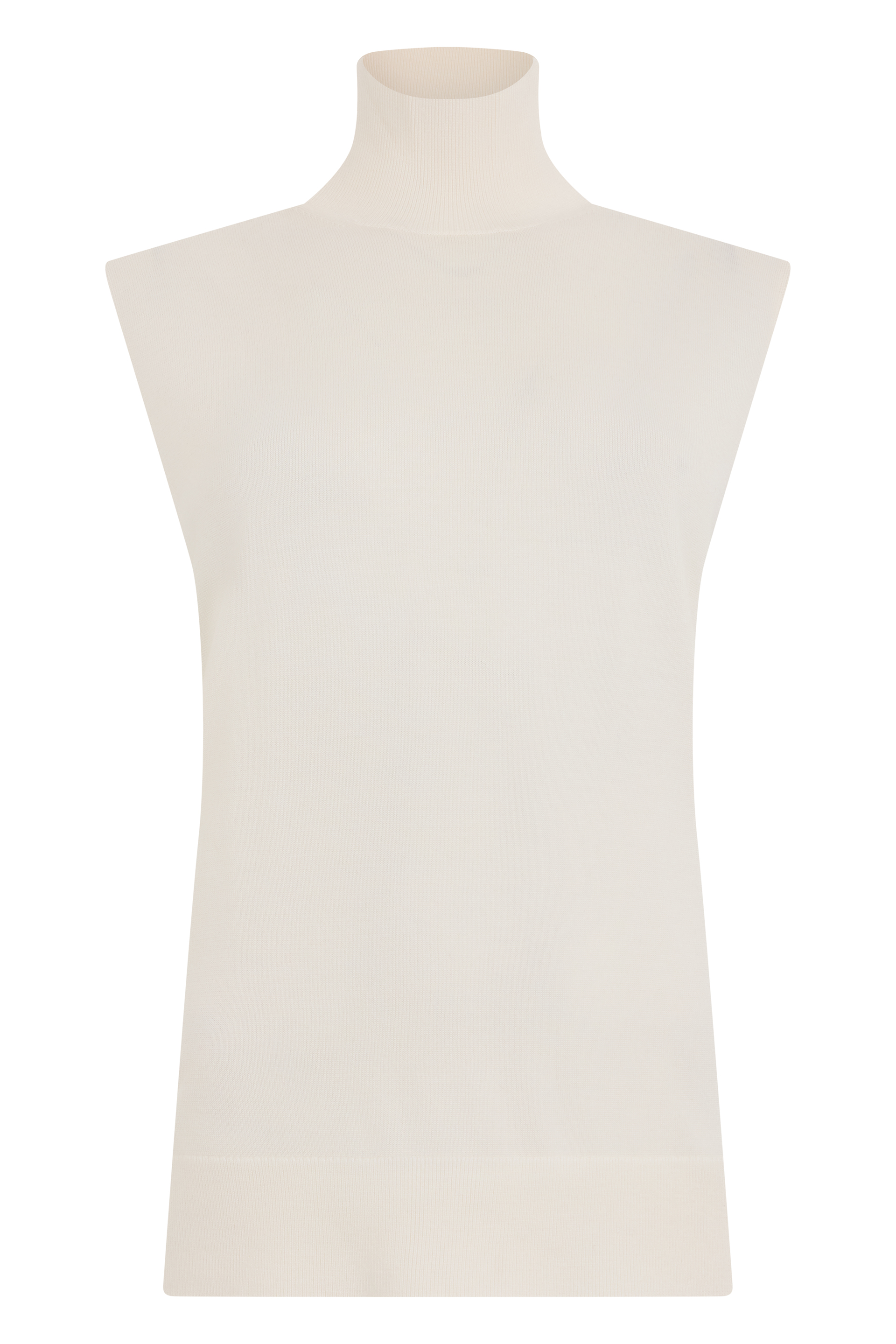 High collar sleeveless sweater