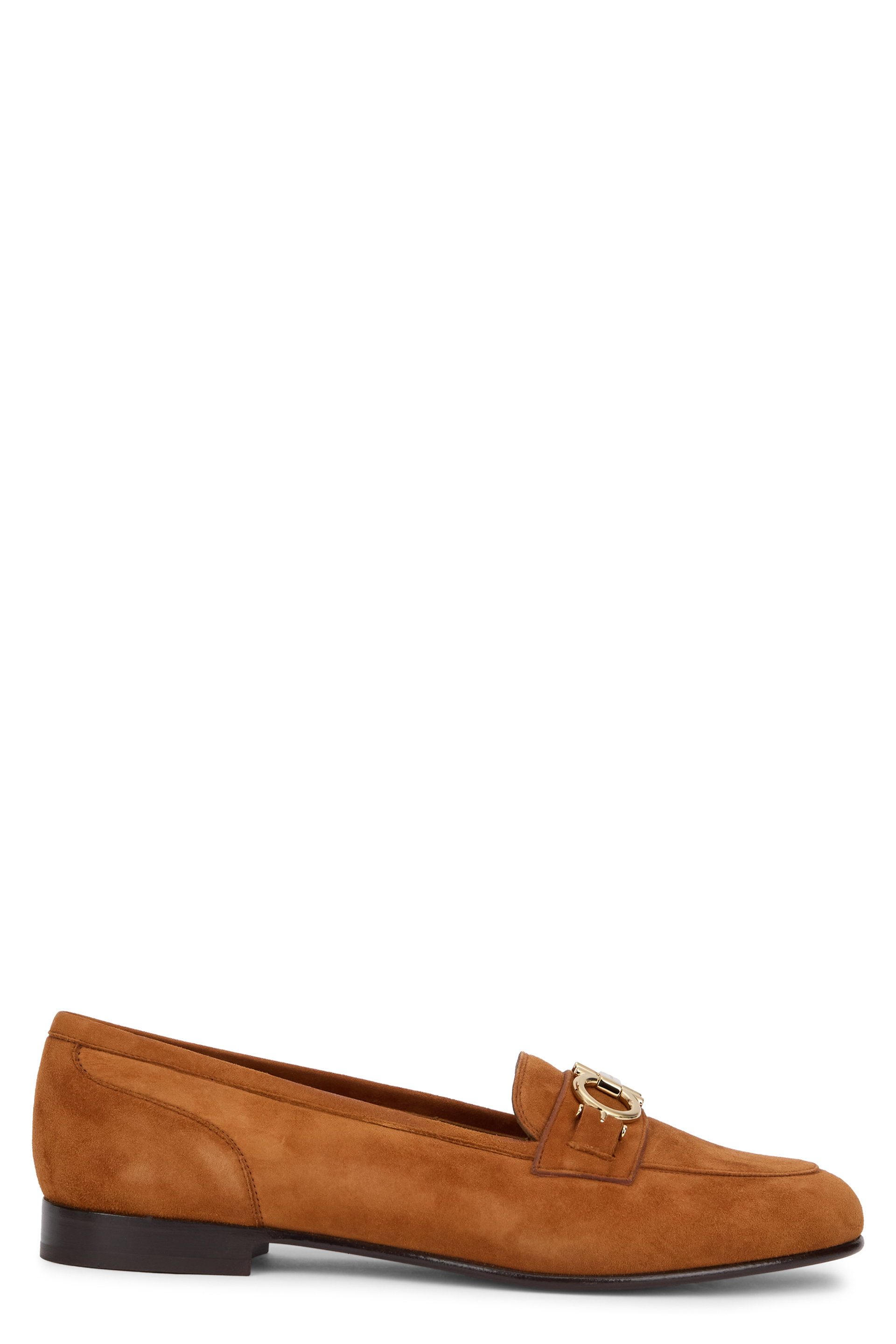 Moccasin decoration Gancini in suede leather