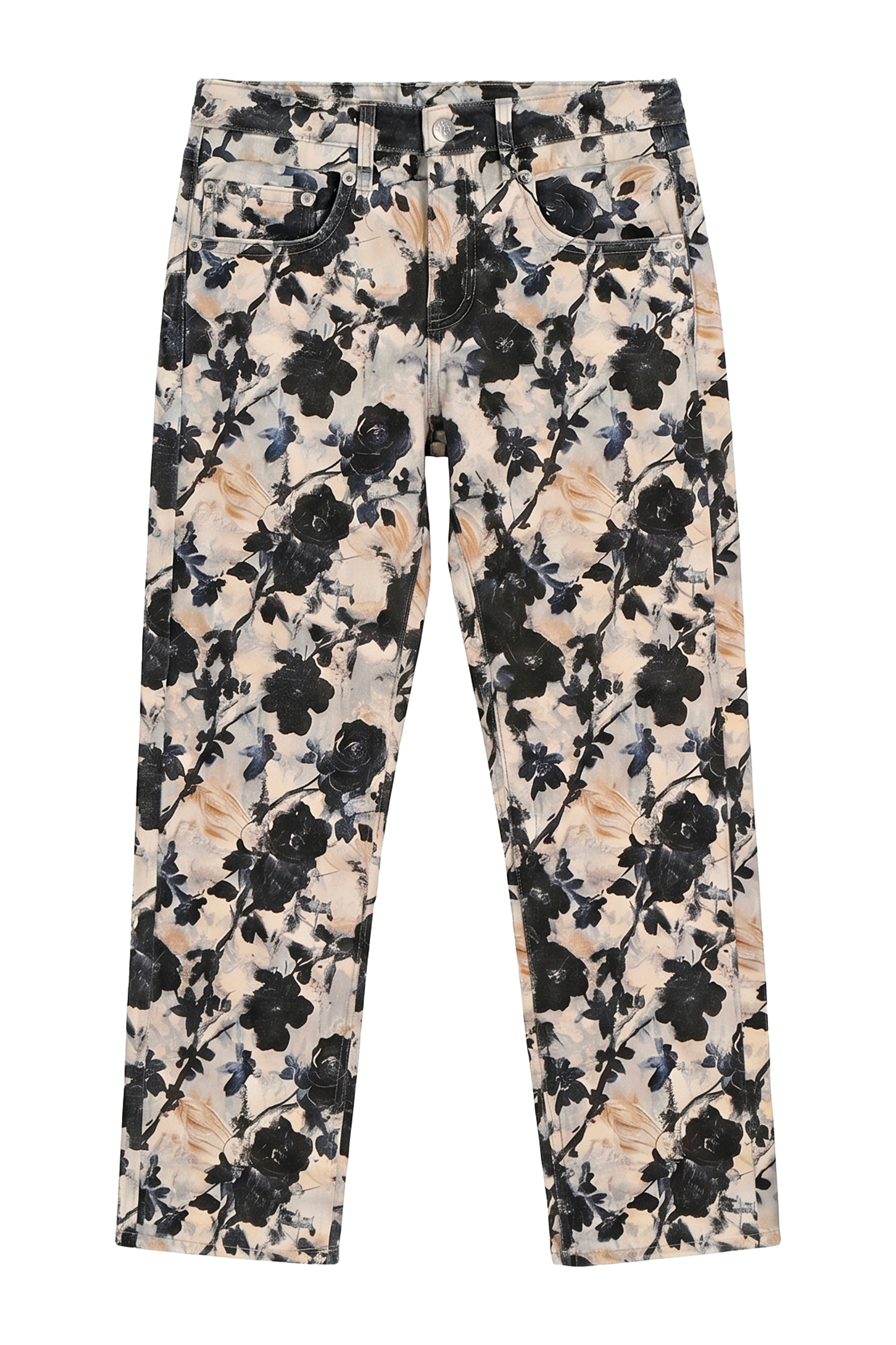 Trousers with floral print