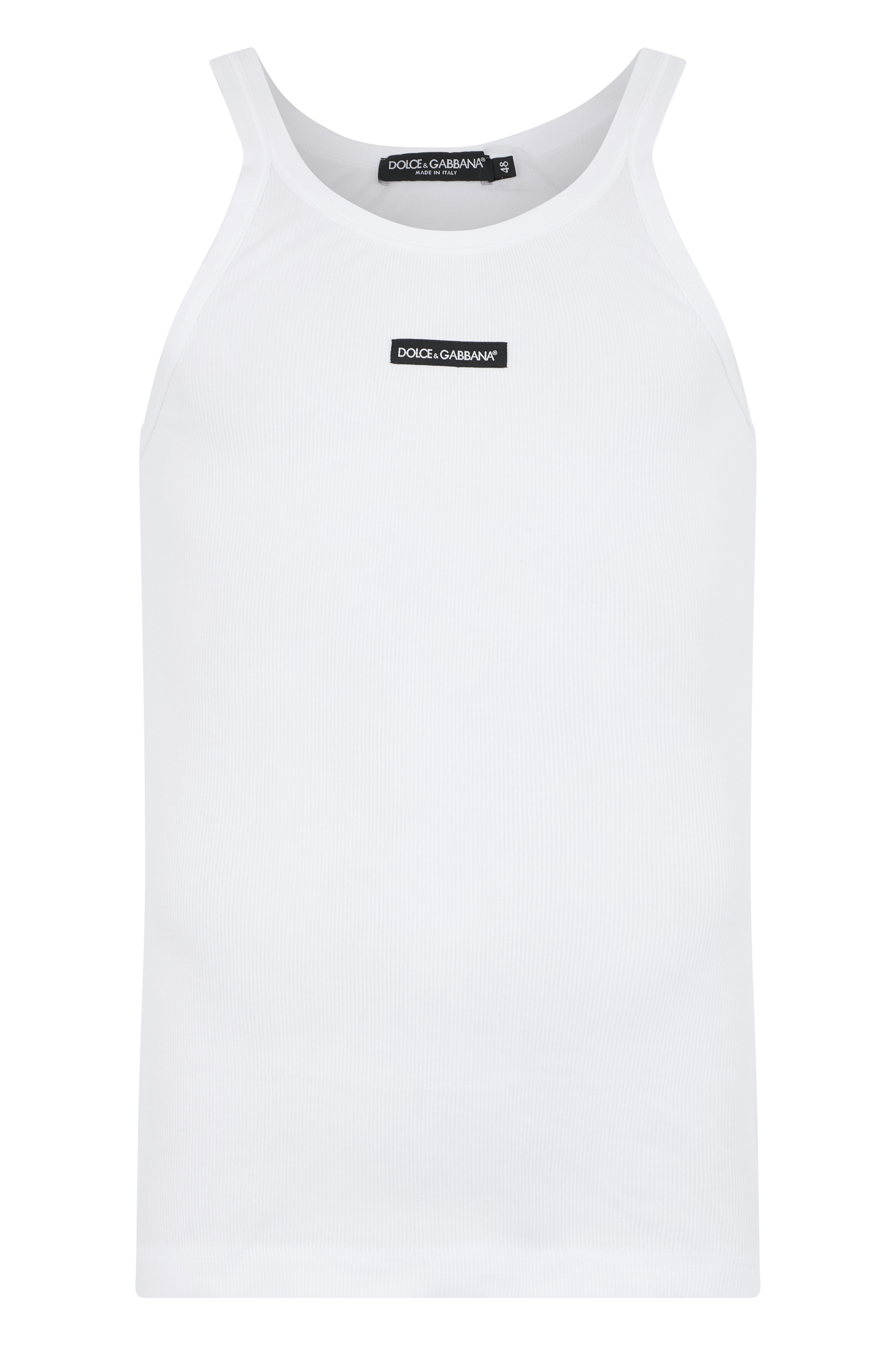 Ribbed tank top with logo