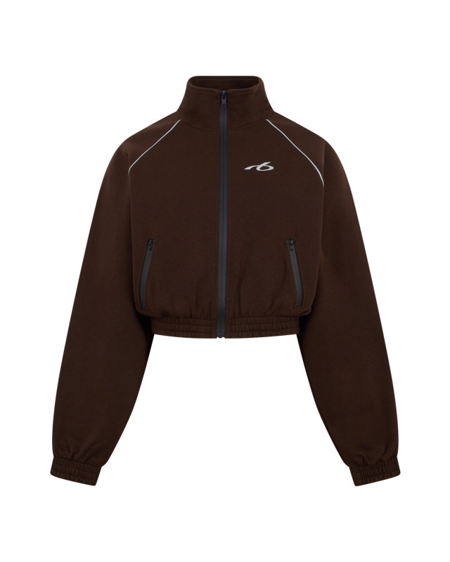 Cropped hoodie with zip