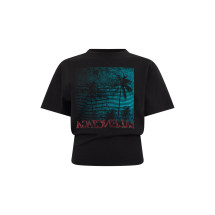 Crop T-shirt with Graphic Design