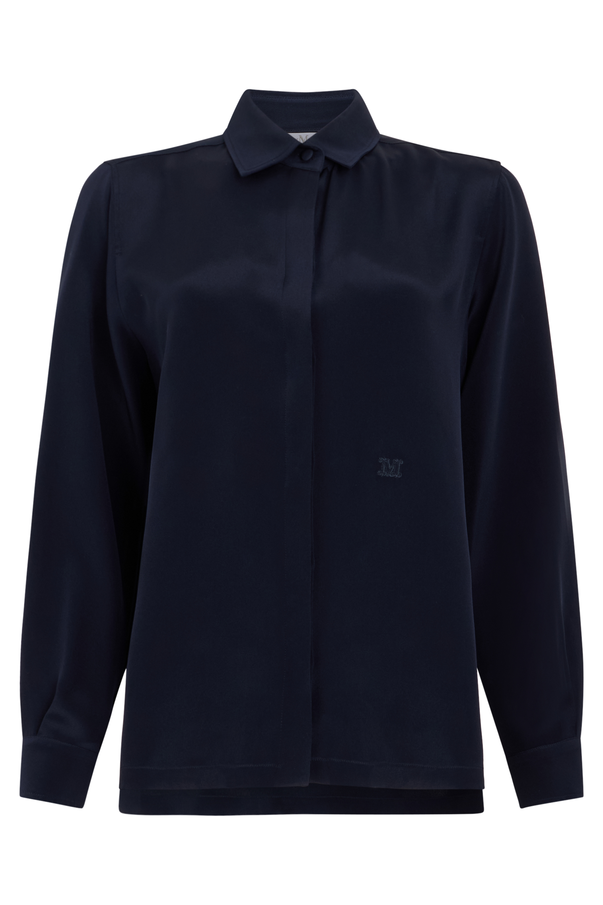 Silk shirt with long sleeves
