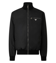 Reversible bomber in technical fabric