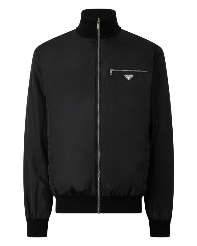 Reversible bomber in technical fabric