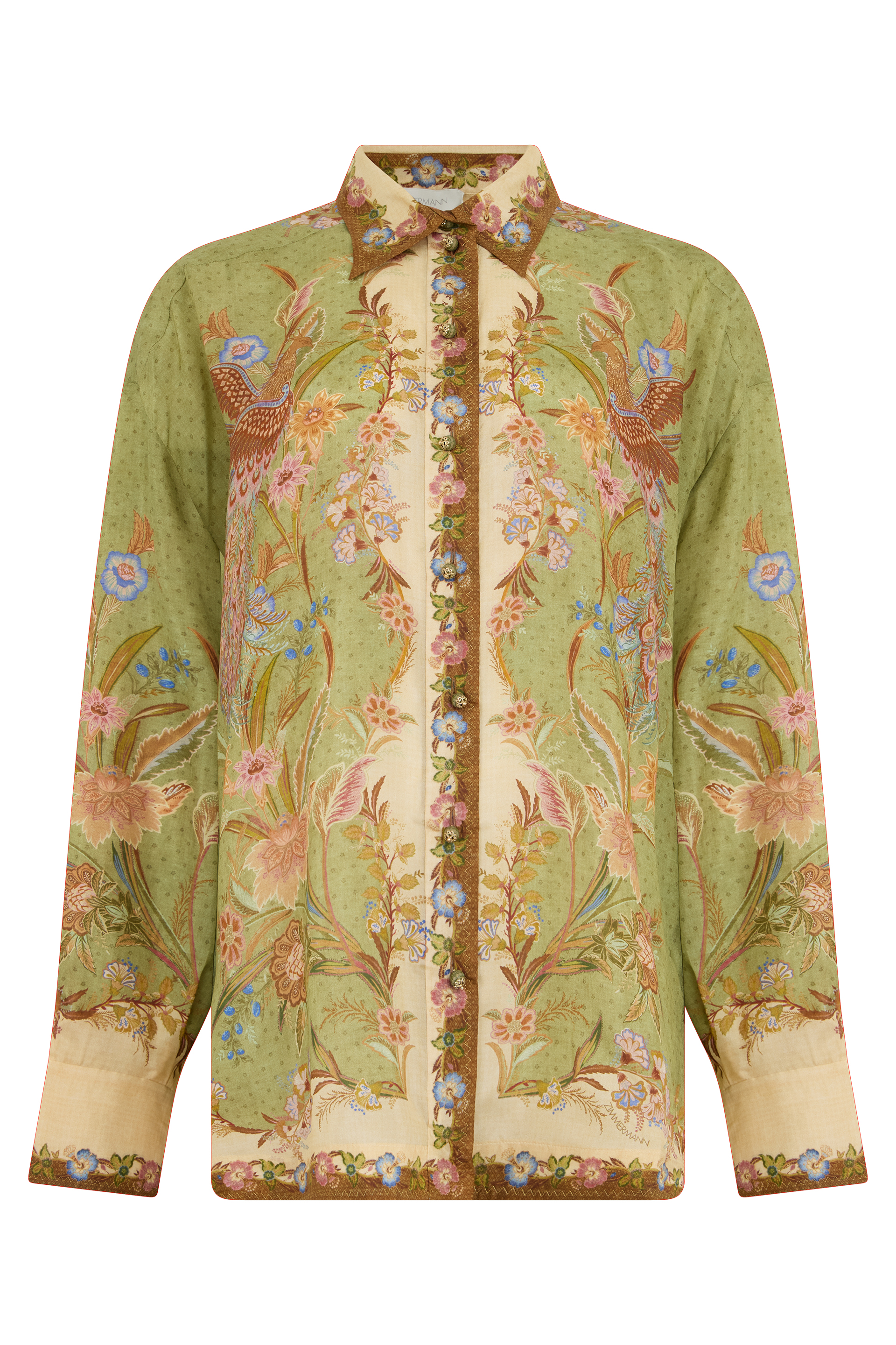 Printed silk shirt