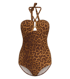 One-piece with animal print