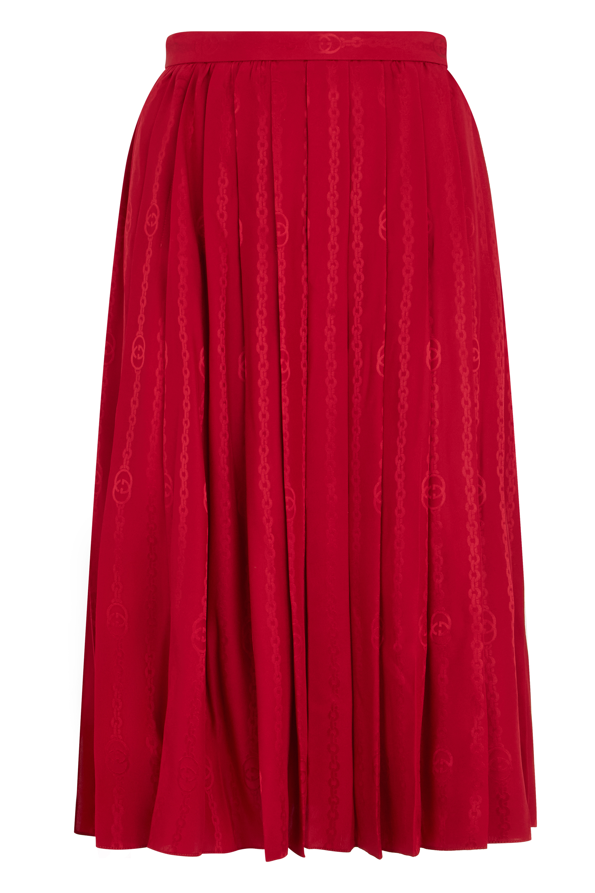 Pleated silk twill