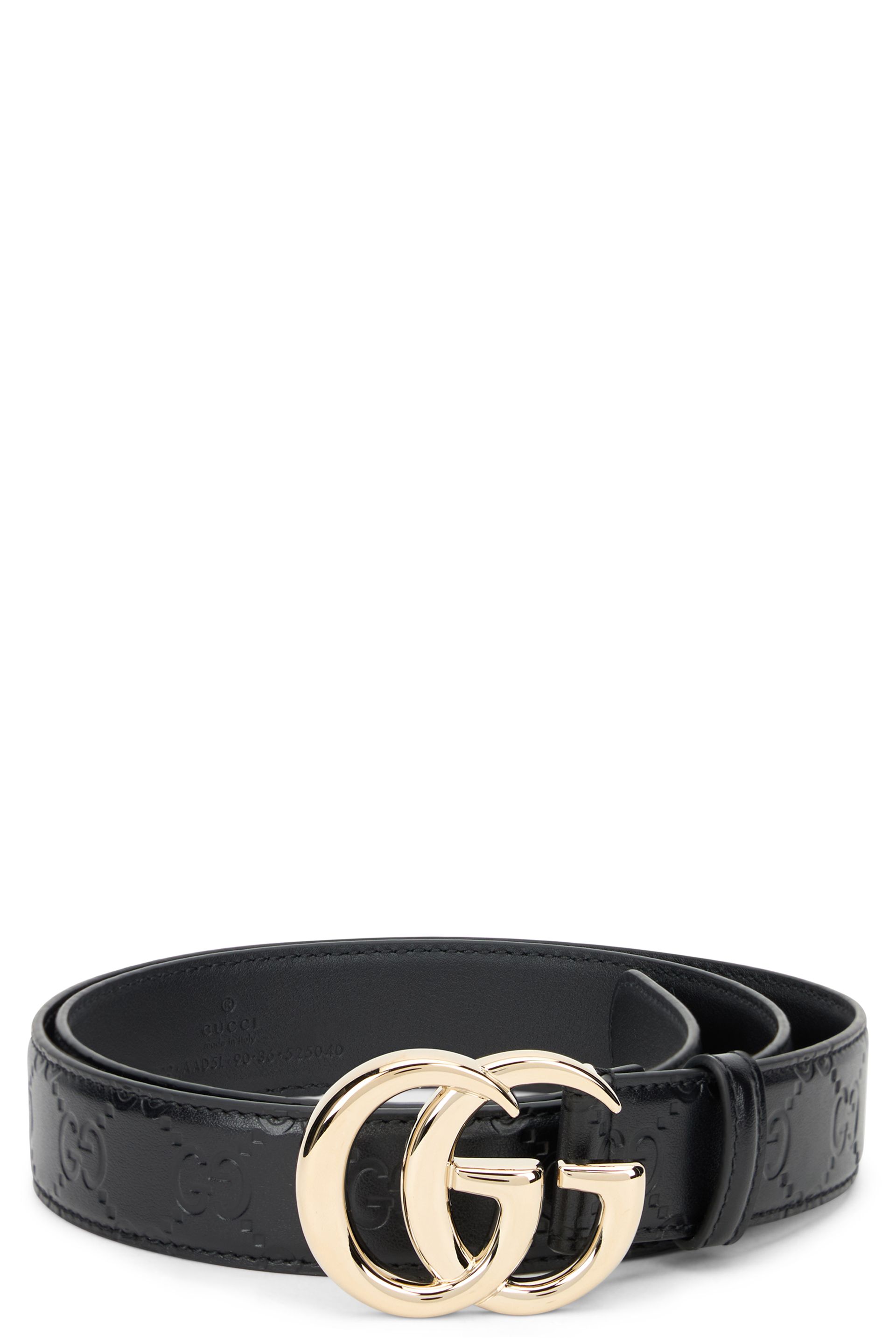 Belt with logo buckle