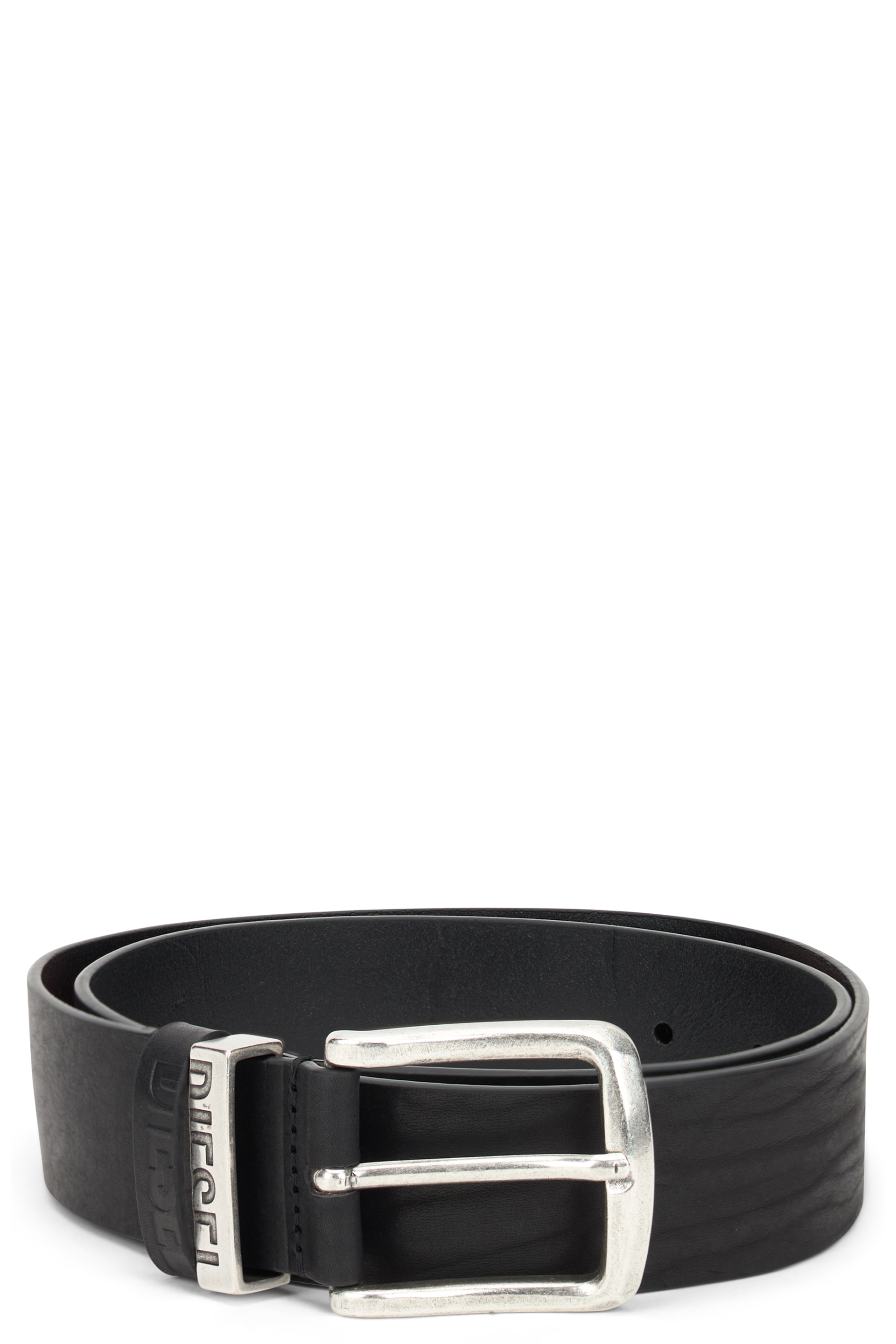 Belt with silver buckle