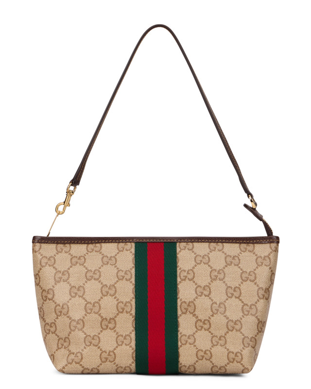 Small hand bag in monogram fabric
