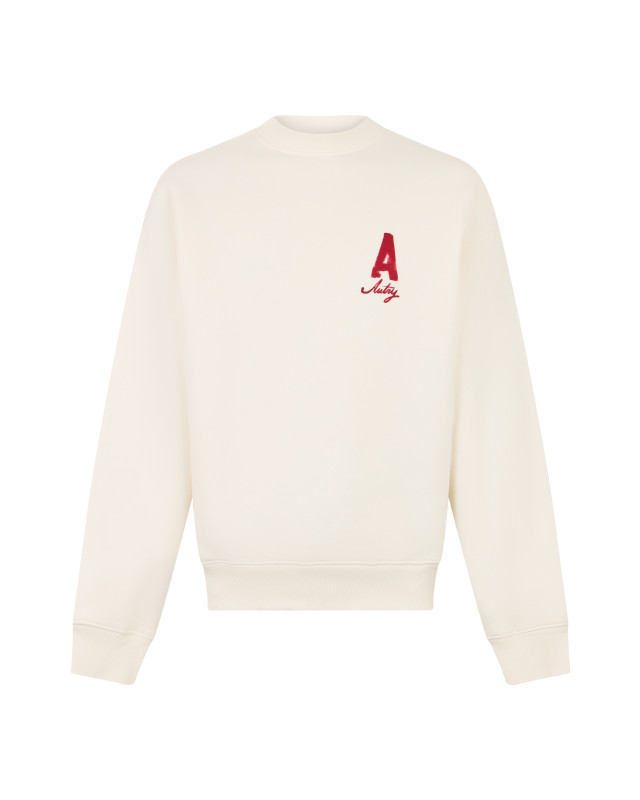 Cotton sweatshirt with printed logo