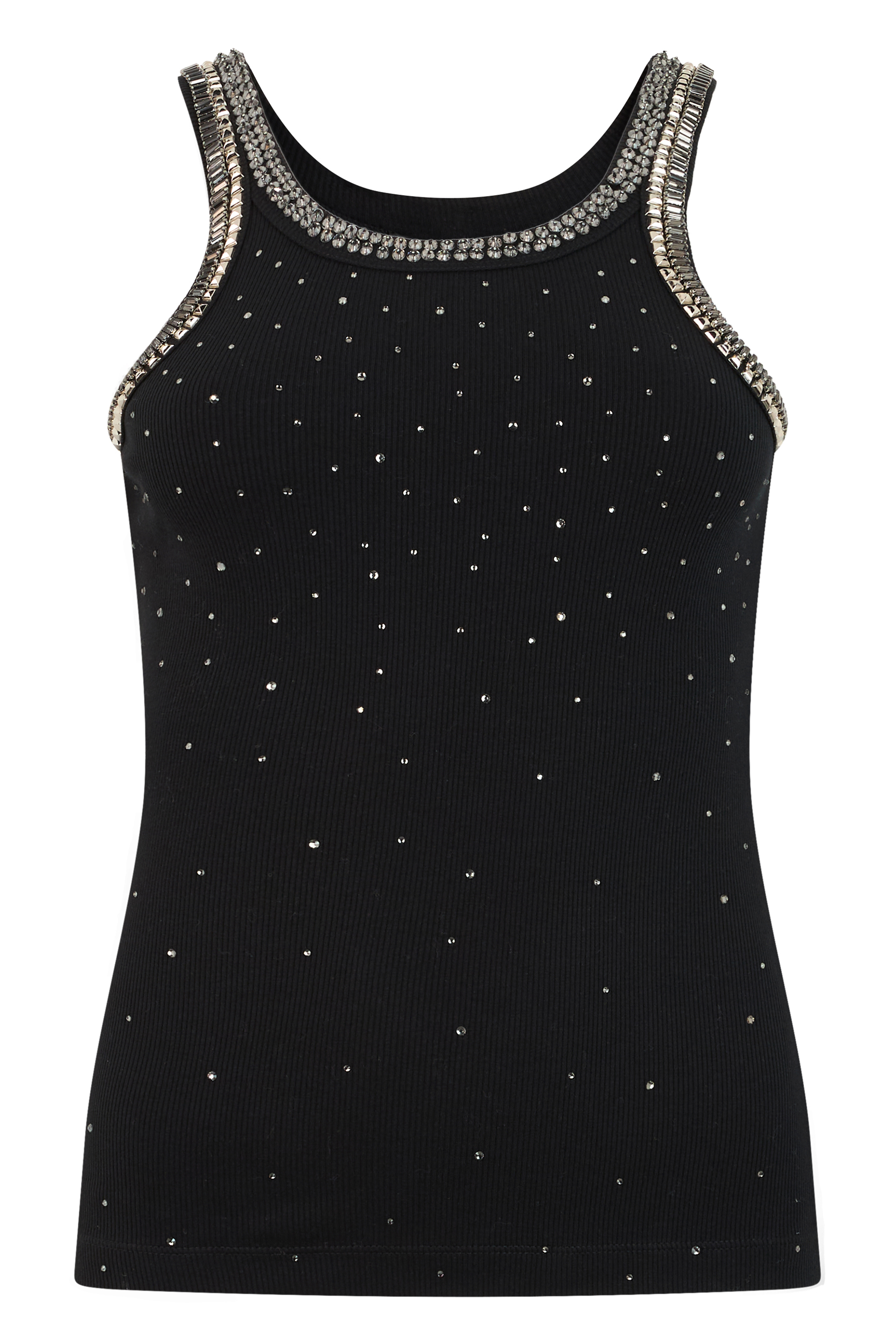 Top sleeveless with rhinestones