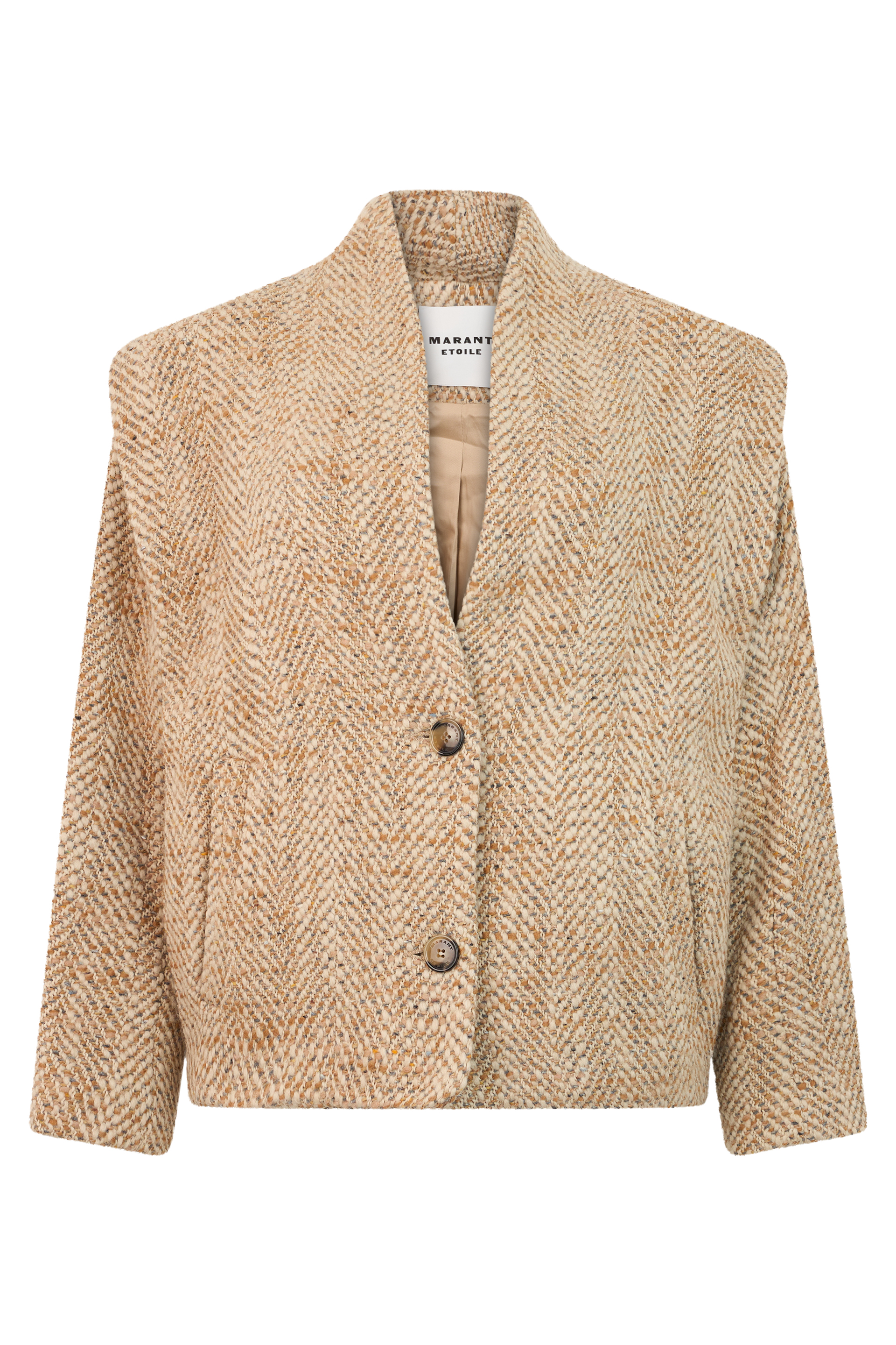 Cropped jacket with buttons