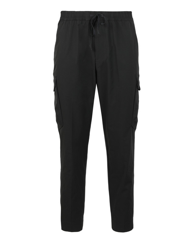 Pants in elastic poplin