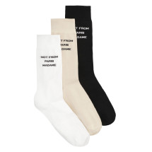 Slogan Set of three socks