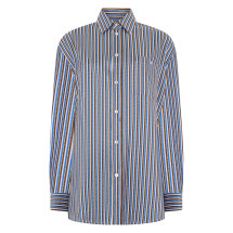 Striped silk twill shirt