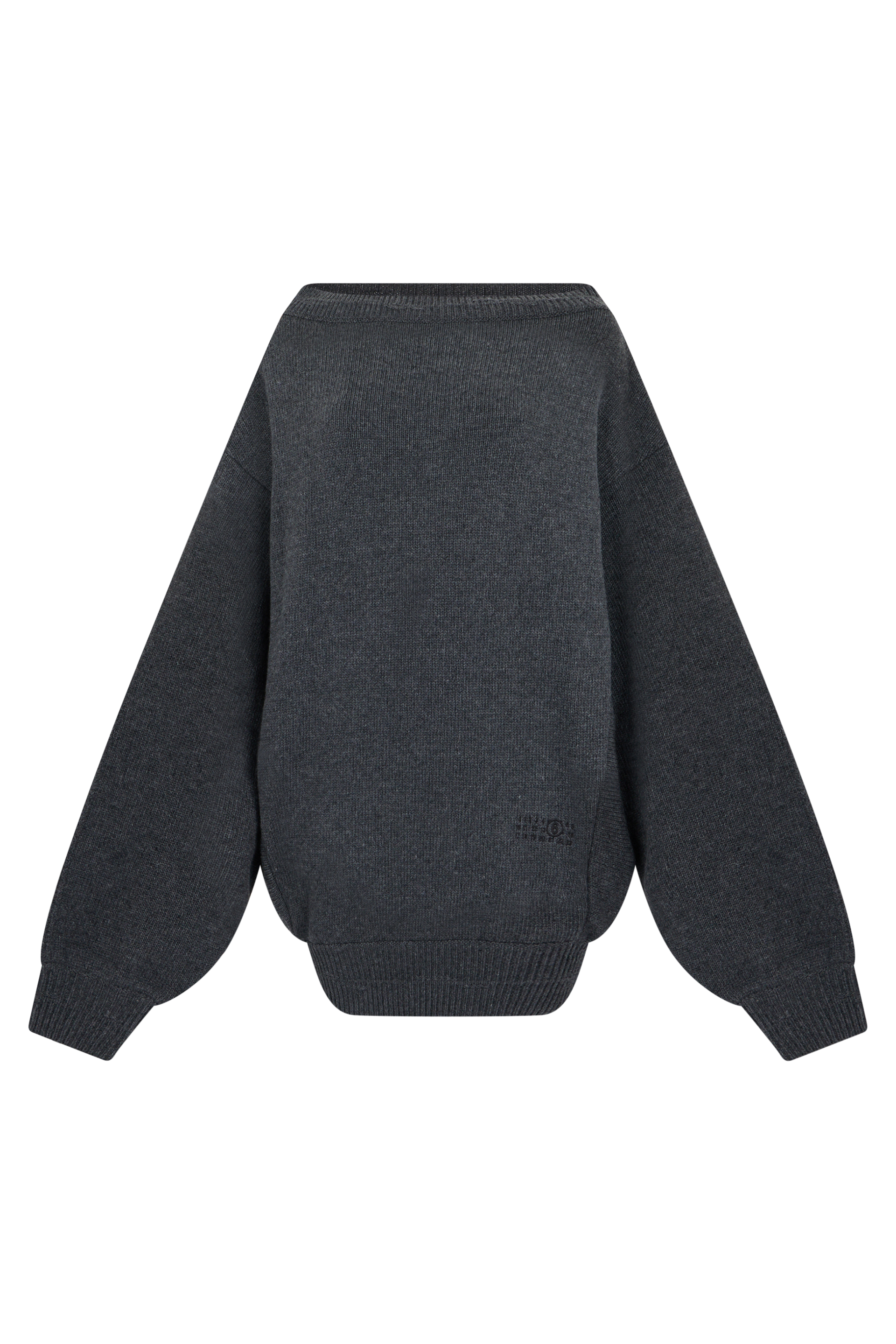 Oversized sweater with wide collar