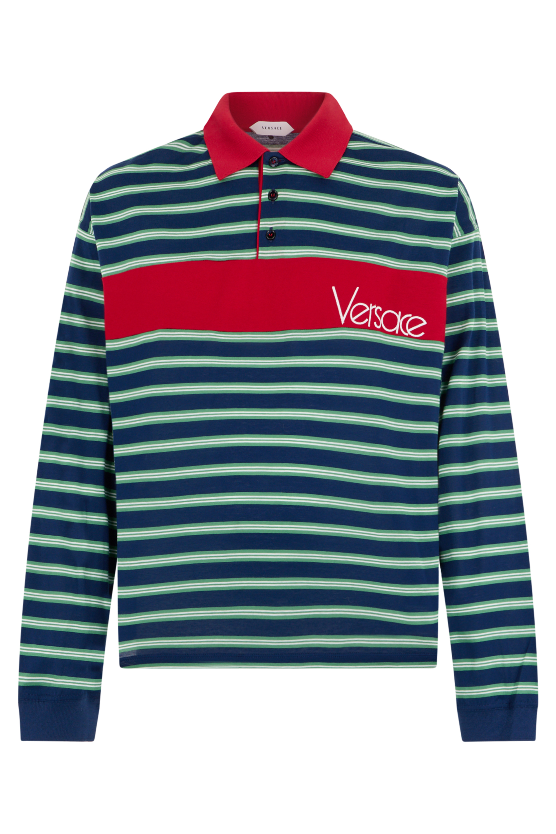 Long Sleeve Polo with Stripes
