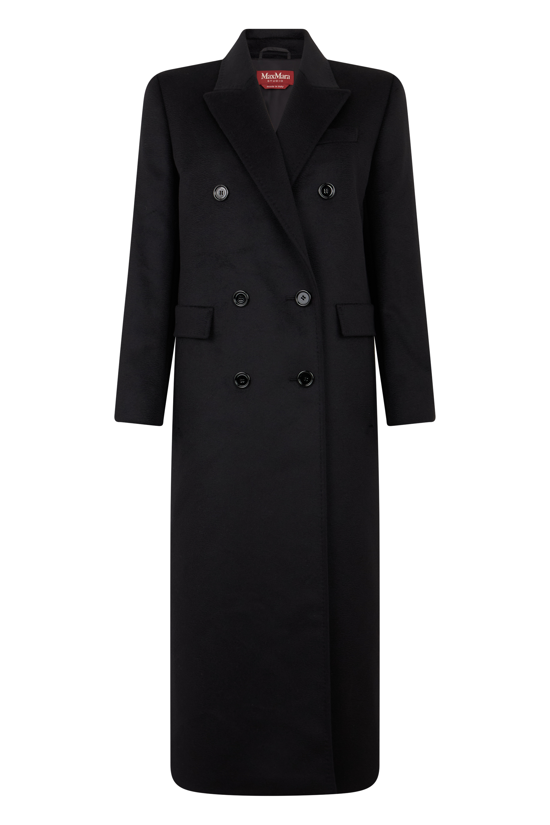 Double-breasted coat in virgin wool