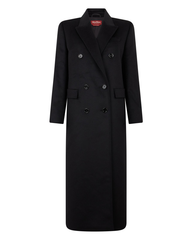 Double-breasted coat in virgin wool