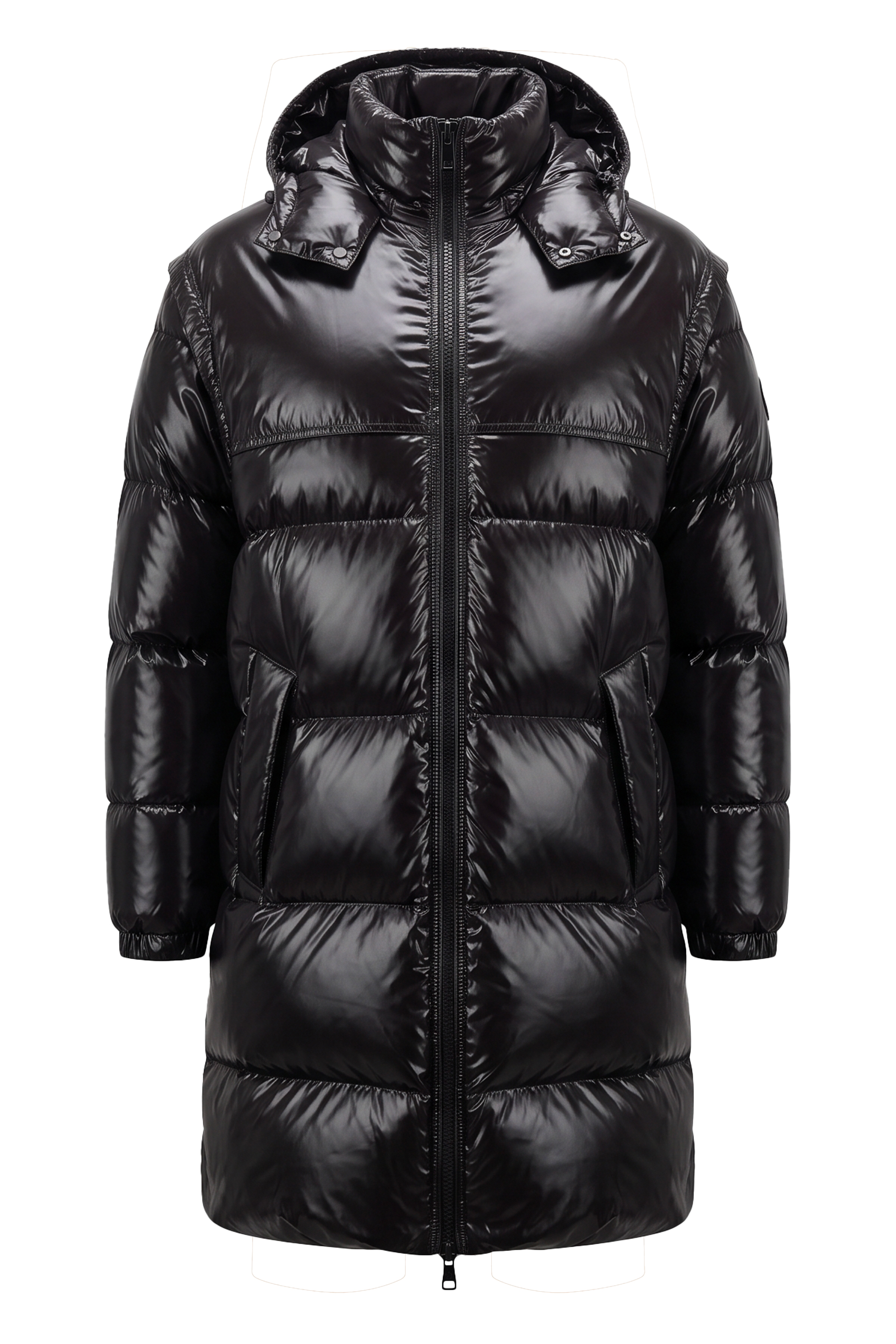 Hooded down jacket